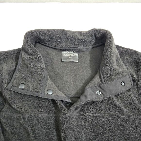 32 Degrees Heat Women’s Small Pullover Fleece 1/4 Snap Black - Picture 4 of 5
